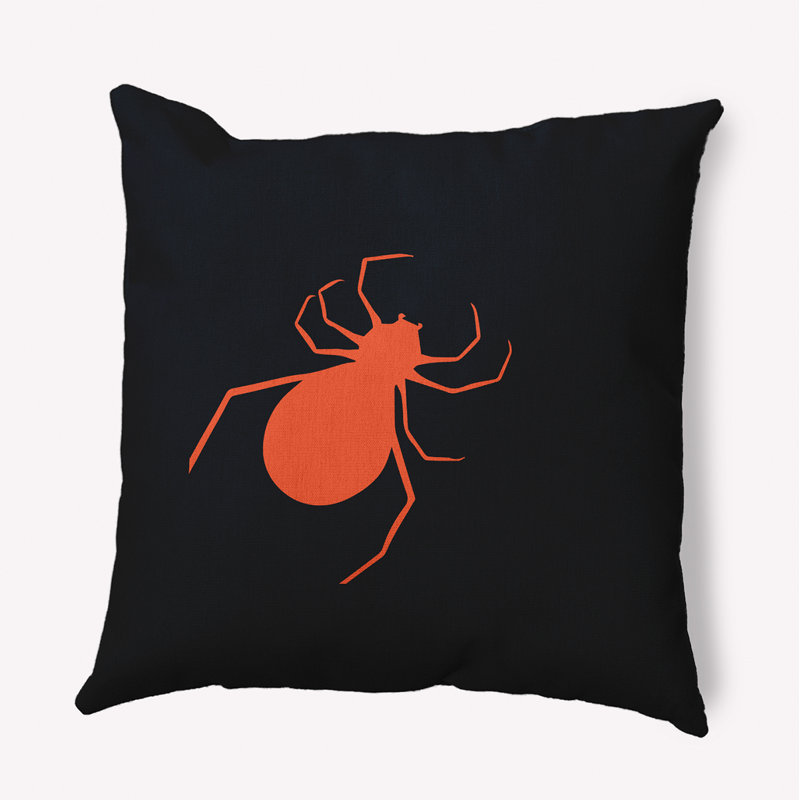 Witches Brew Outdoor Reversible Throw Pillow, 16" x 16", Harvest Orange