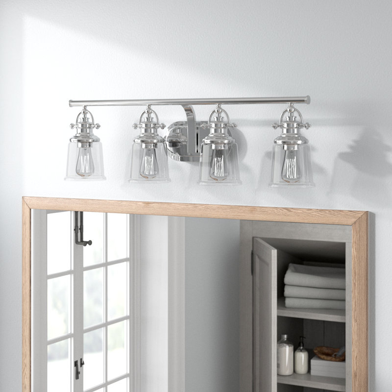 Delacour 4 Light Transparent Dimmable Vanity Light