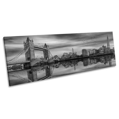 Tower Bridge London City - Wrapped Canvas Panoramic Print