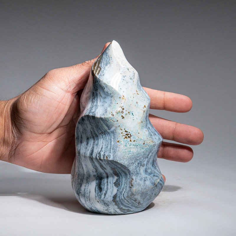 Polished Ocean Jasper Flame Freeform from Madagascar (2.6 Lbs)