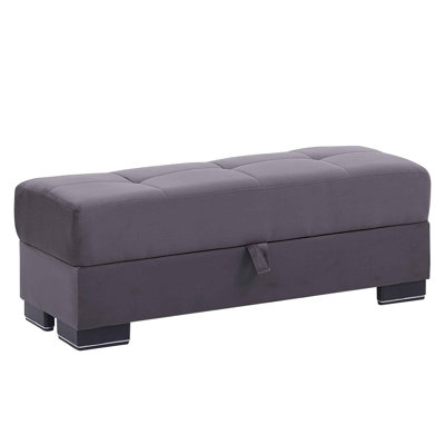 Legacy Fabric Upholstered Ottoman with Storage, Firm Seat Cushion