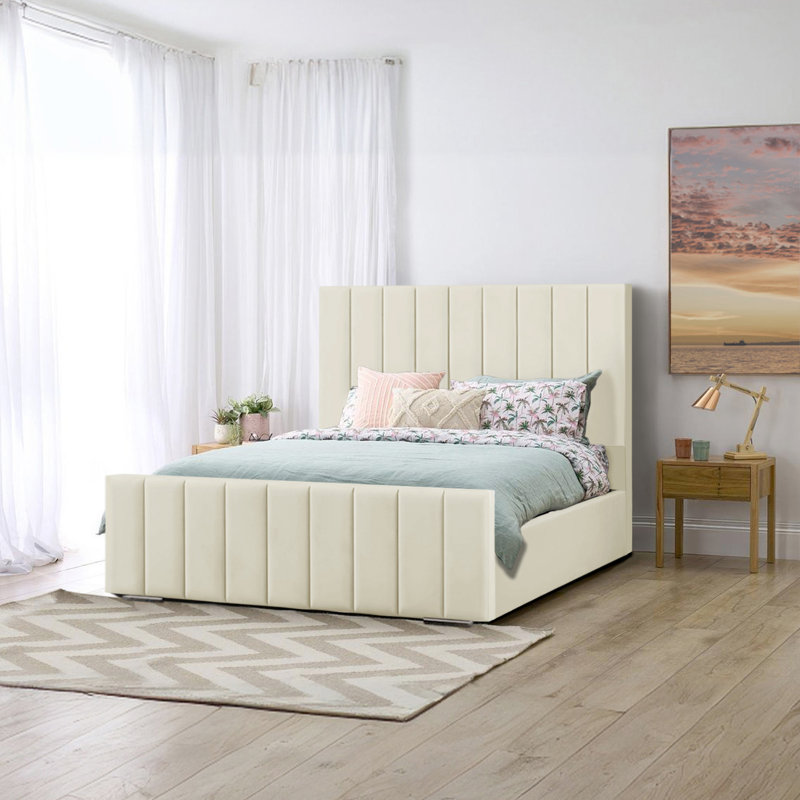 Arlon Upholstered Bed, Super King (6'), Cream