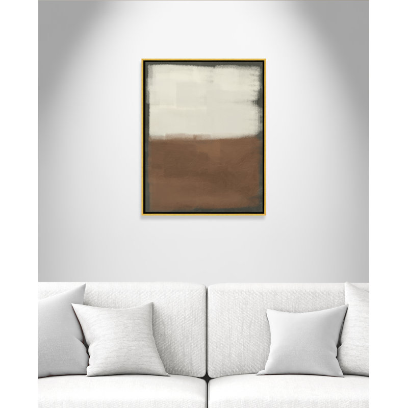 Coronado Alabaster Burst 2 - reproduction sur toile avec cadre flottant, Or, H 29,5 po x l 23,5 po x P 2 po