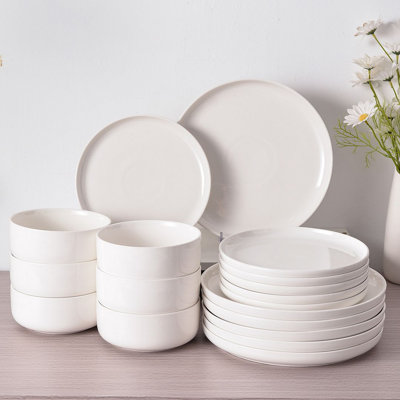 Rohanna 18-Piece Fine Porcelain Dinnerware Set, Service For 6