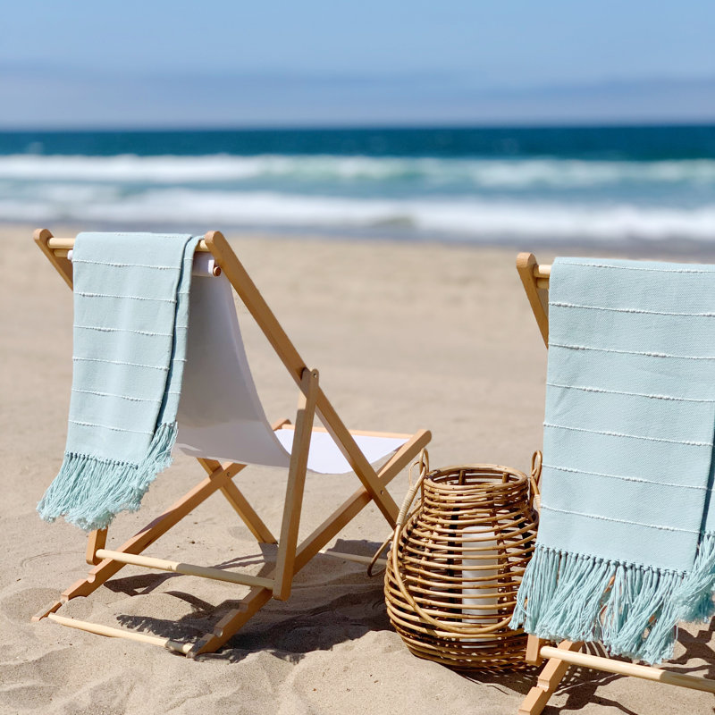 Pampa Hand Woven Throw Blanket, Seafoam