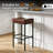 Upholstered Saddle Bar Stools Counter Height Stools Barstools Bar Chairs with Curved Seat & Footrest-1416667907-1416667905