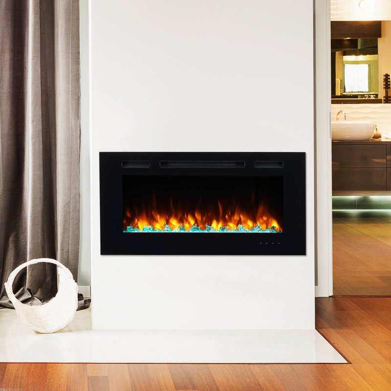 Foyer électrique encastré 40 po Puraflame Alice, 2" H x 40.5" W x 6" D