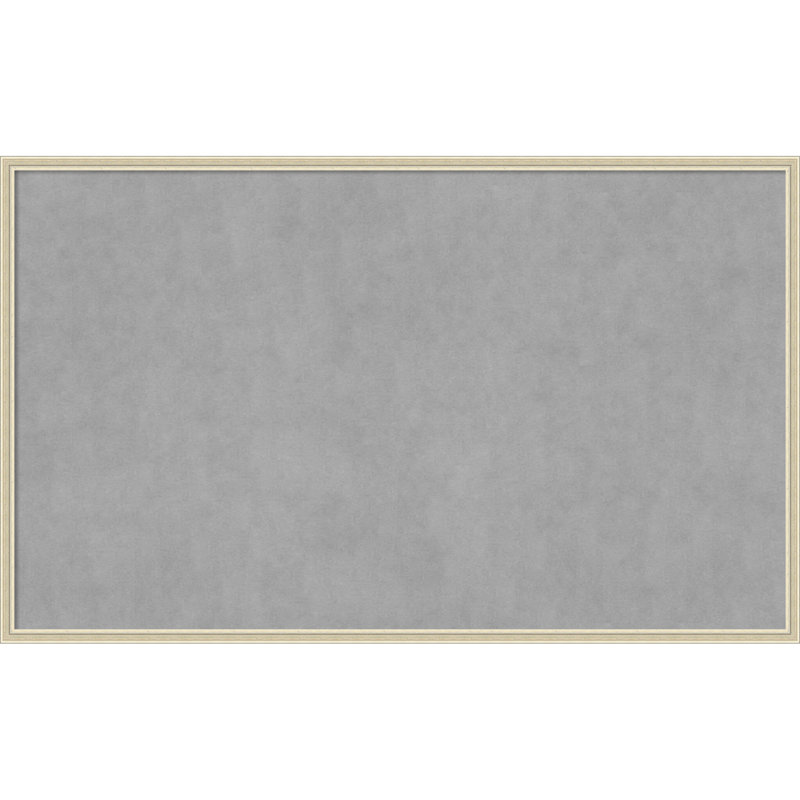 Tableau magnétique encadré Edith Silver, L 41 po x H 25 po, Argent Edith