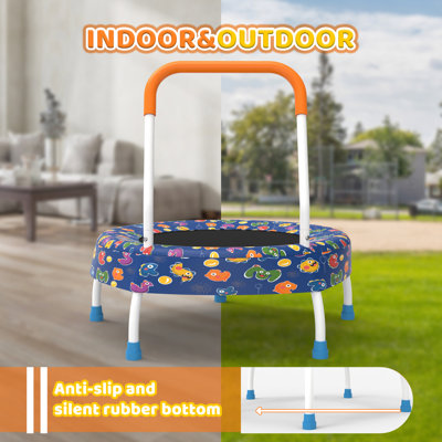 Trampoline pour tout-petits 28 pouces avec poignée pour enfants de 1 an et plus, pour l'intérieur et l'extérieur