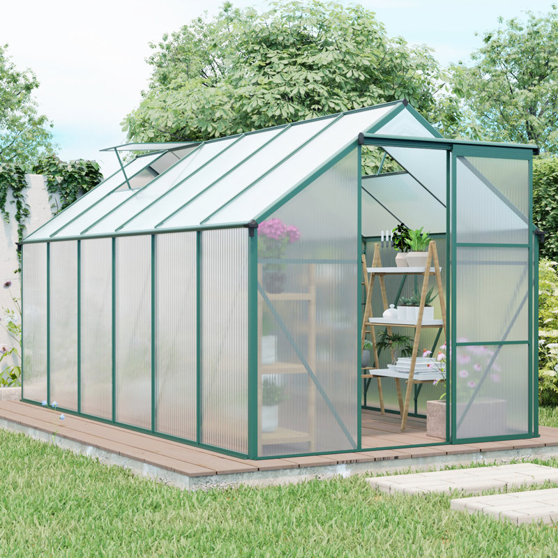 Serre en polycarbonate surélevée 6X12 pi