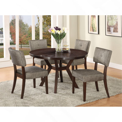 Ensemble de salle à manger 5 pièces, bois gris, mobilier de salle à manger