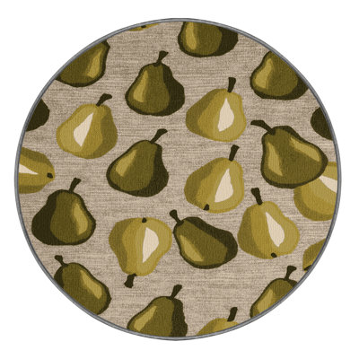  Washable Nashi Pear Fruits Area Rug