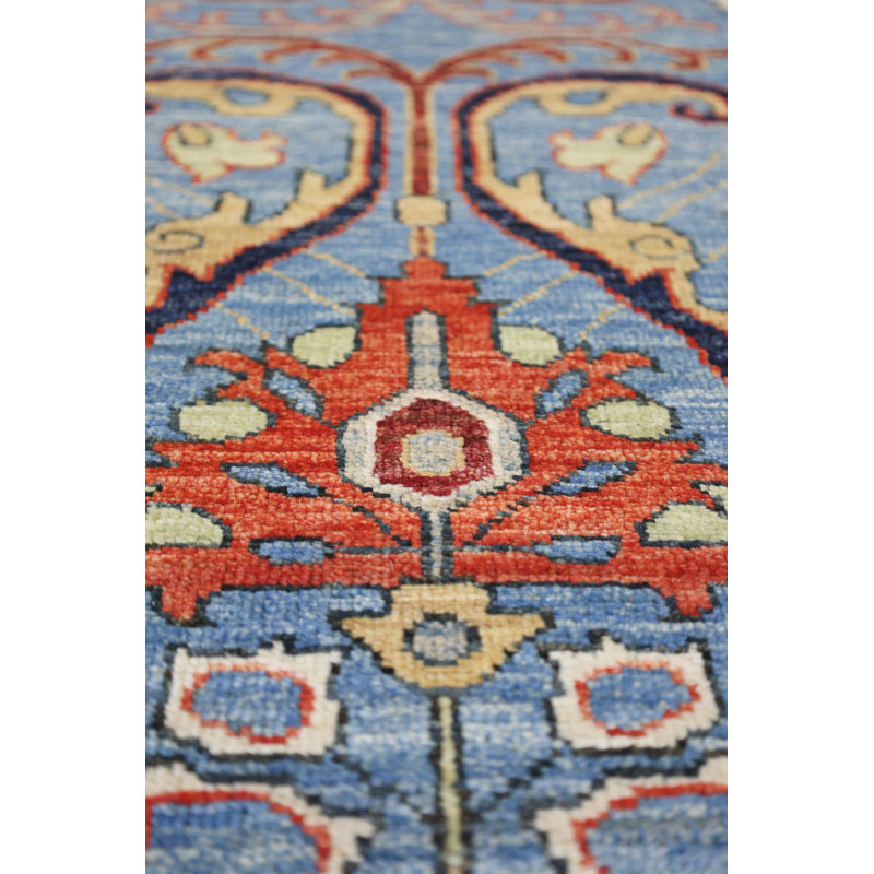 New Turkmen Afghan One-of-a-Kind Runner 2'10" x 8'2" Area Rug