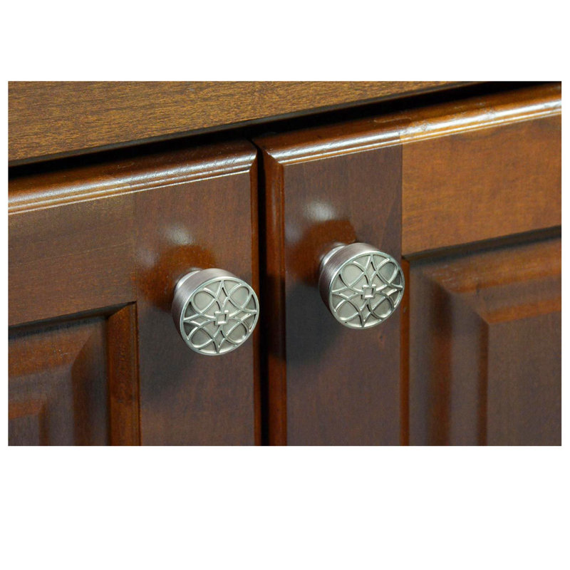Poignée ronde 1 1/4 po Augusta, Nickel satiné