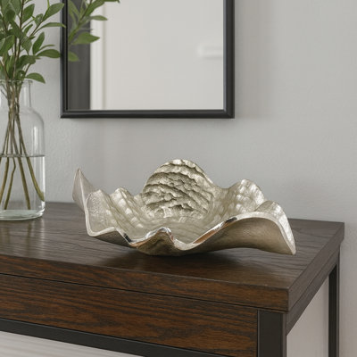 Plateau décoratif en aluminium fait à la main 