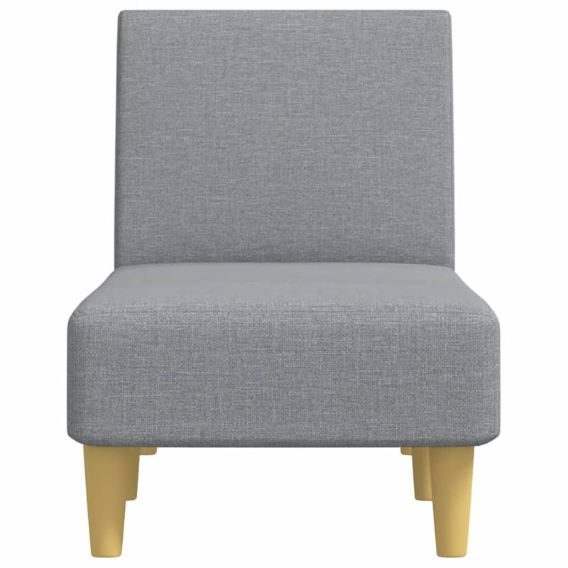 Chaise longue rembourrée Bidle, Velours gris clair