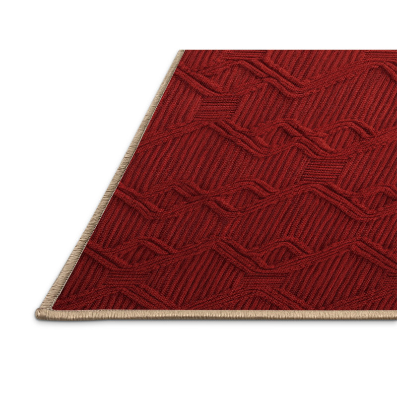 Tapis brun treillis lavable à la machine, Rectangulaire 2 pi x 3 pi