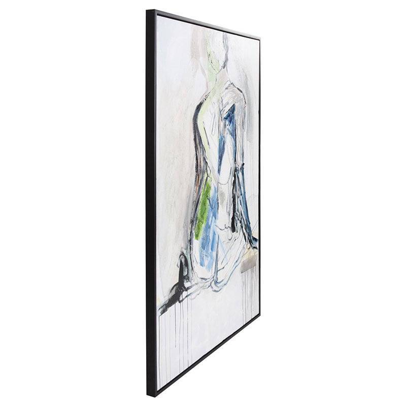 « glamour pose », peinture sur toile encadrée