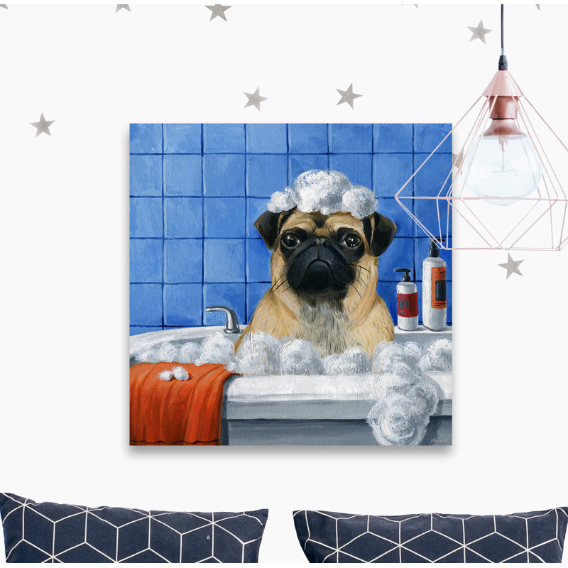I Hate Baths - Wrapped Canvas Painting, 45cm H x 45cm W x 3.81cm D