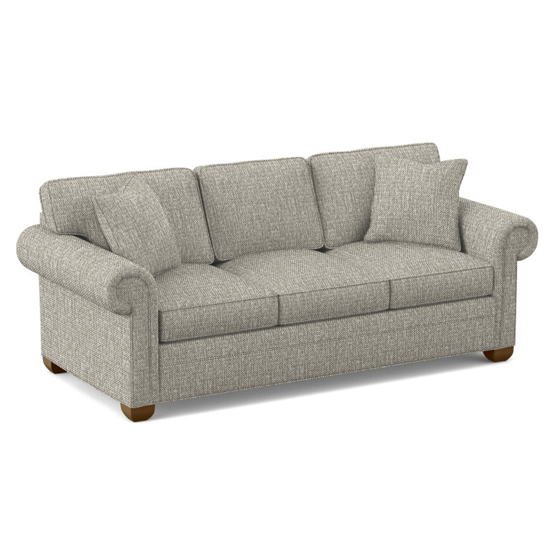 Main Street Upholstered 85'' Sleeper Sofa, Tarbee Pebble, Havana