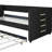 MODERN TWIN SIZE DAYBED WITH TRUNDLE, UPHOLSTERED BLACK VELVET SOFA BED FRAME WITH GOLD ACCENTS, SPACE-SAVING GUEST BED FOR BEDROOM OR LIVING ROOM(OLD SKU:W1867S00004)