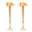 2PCS 56 cm / 22,05 po de haut mariage vase en métal or trompette pour les tables