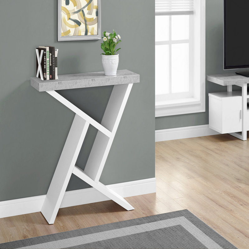 Console-canapé étroite, vestibule décoratif, chambre à coucher, stratifié blanc contemporain moderne, Blanc