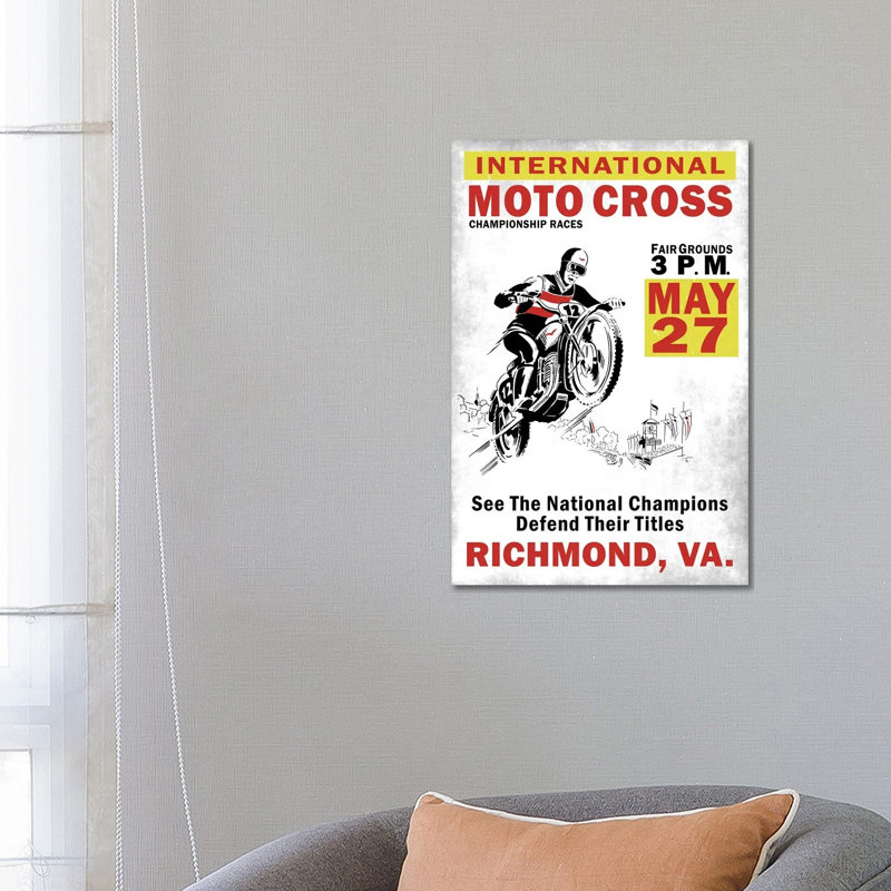 Motocross Richmond VA by Mark Rogan - Print on Canvas, 66.04cm H x 45.72cm W x 3.81cm D, Wrapped Canvas