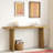 Modern Console Table With Geometric Shape Structure And Wood Grain-537937162