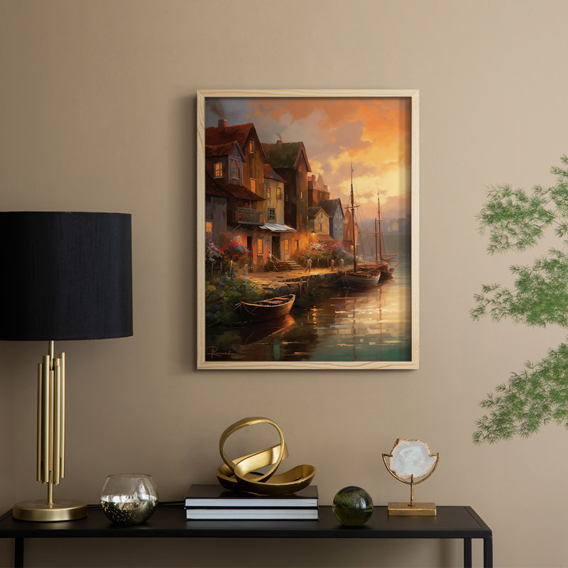 «LANDSCAPES Series CCLxxv», reproduction encadrée - bois massif, H 11 po x l 9 po, Naturel
