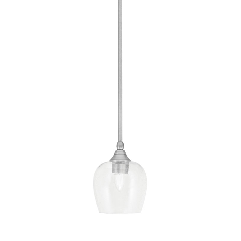 Mini-luminaire suspendu avec tige en verre 6 po, Clair
