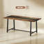 Longue table de salle à manger, table de cuisine avec grand plateau et pieds en acier, pour votre maison