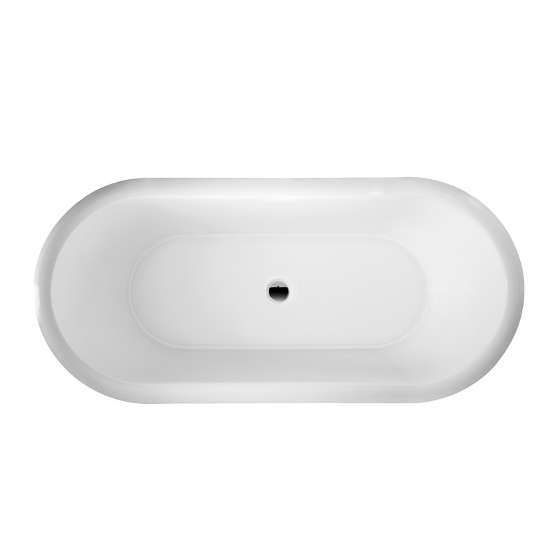 Baignoire double en acrylique de 69 po Mortana, Blanc