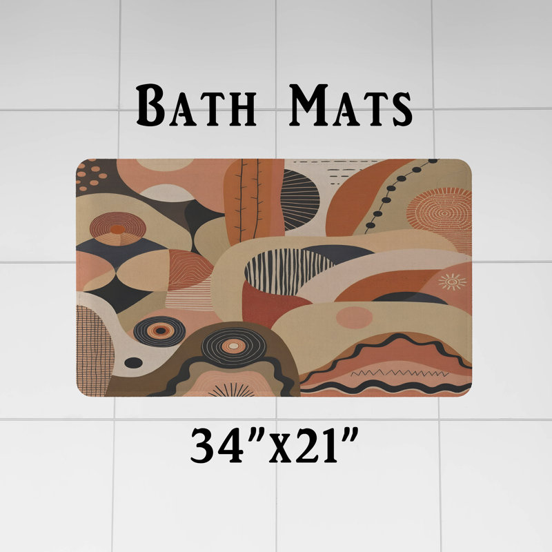 Rideau de douche avec tapis de bain, H 83 po x l 70 po
