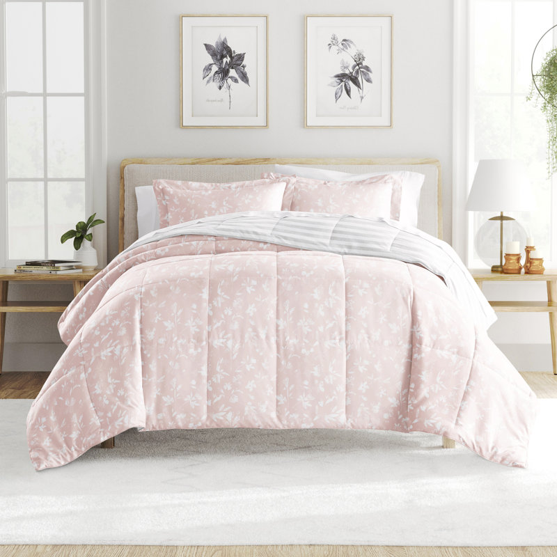 Ensemble d'édredon réversible en duvet synthétique, Édredon pour grand lit + 2 taies décoratives