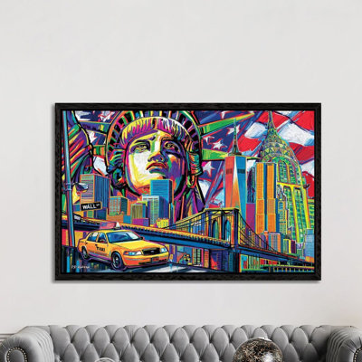 NY Pop Art 1 Piece Wall Art on Canvas