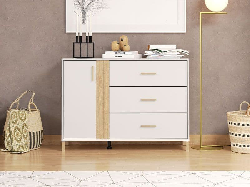 Carolanne 125cm W 3 - Drawer Chest of Drawers