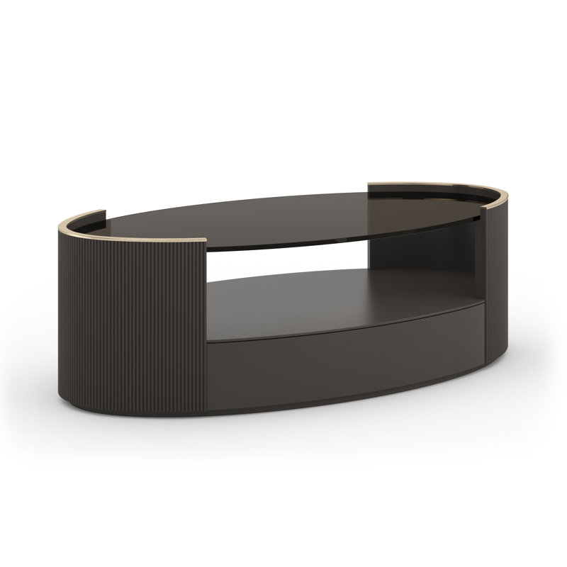 Love Oval Cocktail Table - Oracle, Black