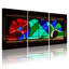 Tableau sur toile à motif floral vitrail (paquet de 3)-164268901