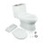 White Child Potty Training Toilet with Push Button Flush