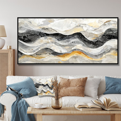 «Oberwise», art abstrait gris doré illimité - rêverie abstraite