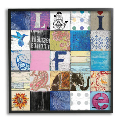 «Vintage Icon Collage Life Rustic Elephant», impression