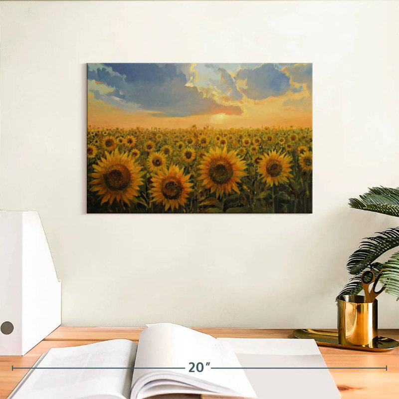 Alvord Sunflower Field, 8" H x 12" W