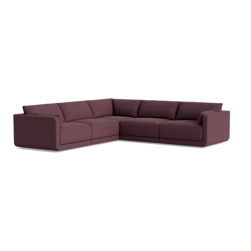 Eva Modular Sectional, Performance Weave - Aubergine