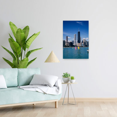 Sailboats In A Lake Lake Michigan Chicago Cook County Illinois Usa Colorful Abstract Contemporary Architecture City Art