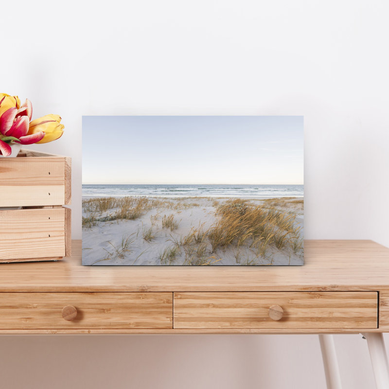 «Serene Coastal Sands Peaceful Serene Tranquil Coastal», art mural, 12" H x 18" W