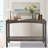 Outdoor Console Table Patio Buffet Bar Storage Organizer 45" Long Wicker Sofa Serving Sideboard Table 2-Shelf Outdoor Bar Table Tall Rectangle Narrow With Adjustable Feet For Entryway Balcony Brown
