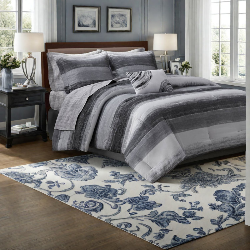 Ensemble de literie pour grand lit, draps en coton, confort en microfibre, noir moderne