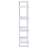 Glossy White 4-Shelf Open Back Bookcase