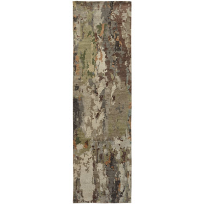 Aurora Drift Hand Knotted Abstract Area Rug